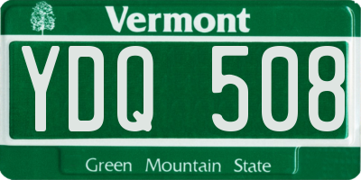 VT license plate YDQ508