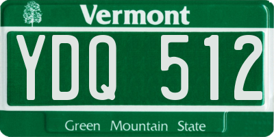 VT license plate YDQ512
