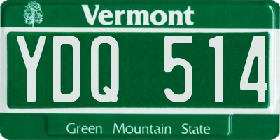 VT license plate YDQ514