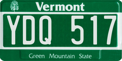 VT license plate YDQ517