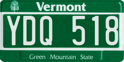 VT license plate YDQ518