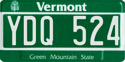 VT license plate YDQ524