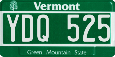 VT license plate YDQ525