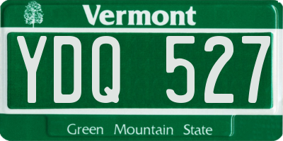 VT license plate YDQ527