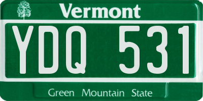 VT license plate YDQ531