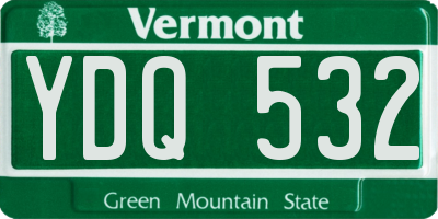 VT license plate YDQ532