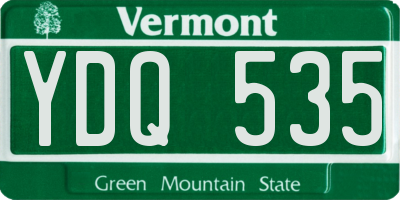 VT license plate YDQ535