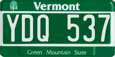 VT license plate YDQ537