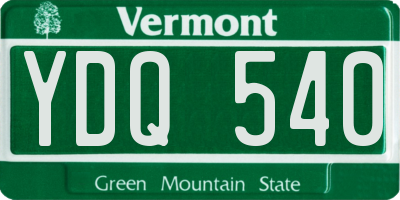 VT license plate YDQ540