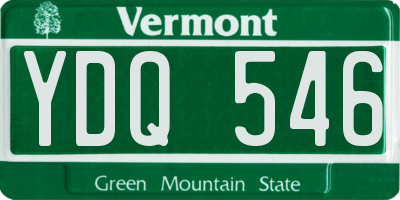 VT license plate YDQ546
