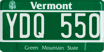 VT license plate YDQ550