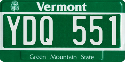 VT license plate YDQ551