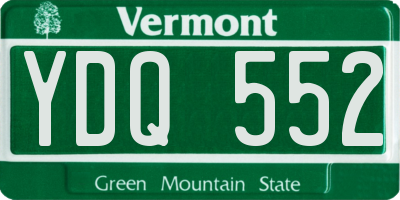 VT license plate YDQ552