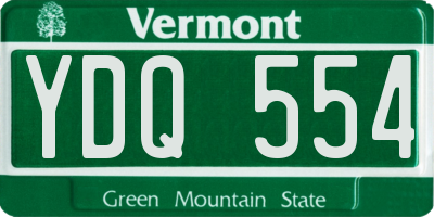 VT license plate YDQ554
