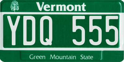 VT license plate YDQ555