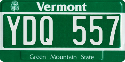 VT license plate YDQ557