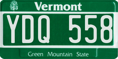 VT license plate YDQ558