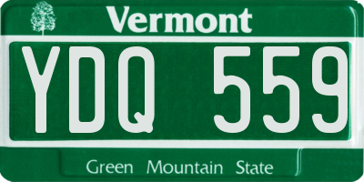 VT license plate YDQ559