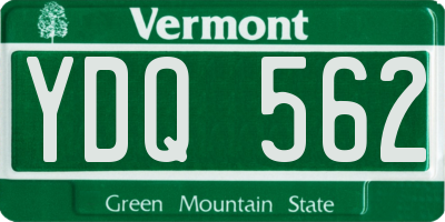 VT license plate YDQ562