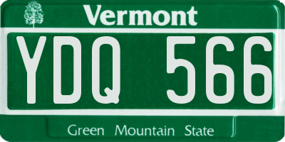 VT license plate YDQ566