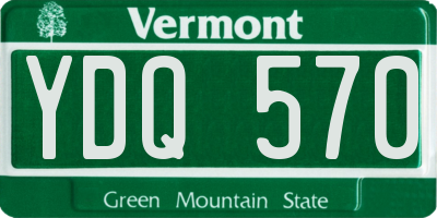 VT license plate YDQ570