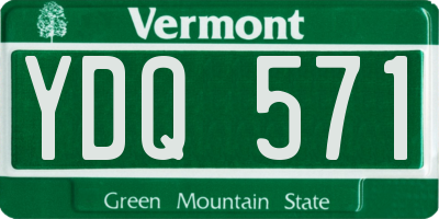 VT license plate YDQ571