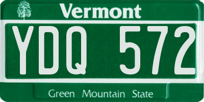 VT license plate YDQ572