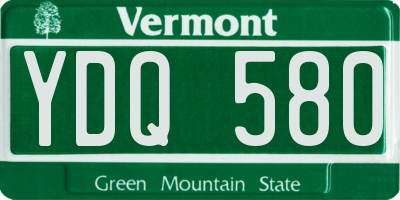 VT license plate YDQ580