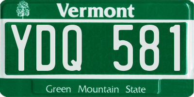 VT license plate YDQ581