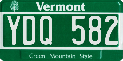 VT license plate YDQ582