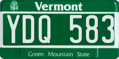 VT license plate YDQ583