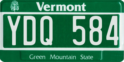 VT license plate YDQ584