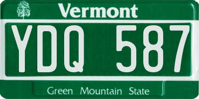 VT license plate YDQ587
