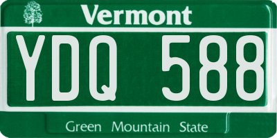 VT license plate YDQ588