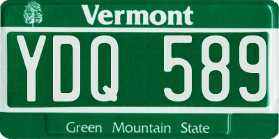 VT license plate YDQ589