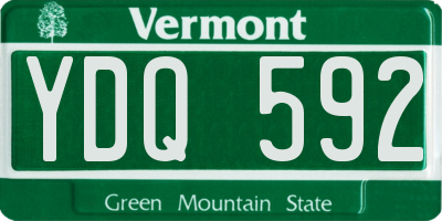 VT license plate YDQ592