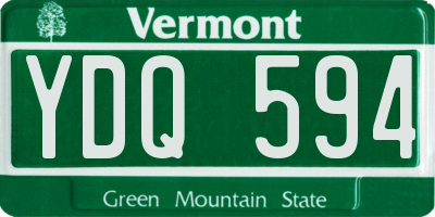 VT license plate YDQ594