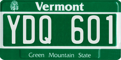VT license plate YDQ601