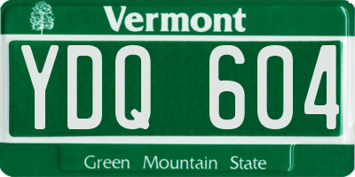 VT license plate YDQ604