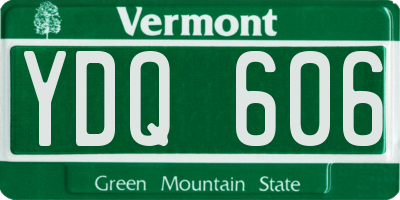 VT license plate YDQ606