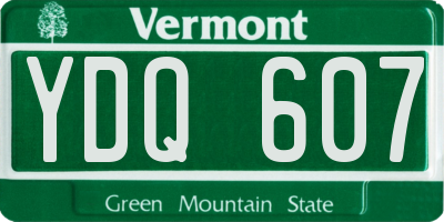 VT license plate YDQ607