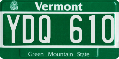 VT license plate YDQ610