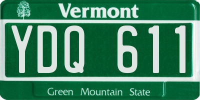 VT license plate YDQ611