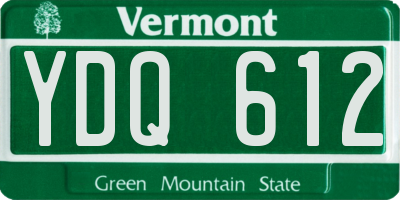 VT license plate YDQ612