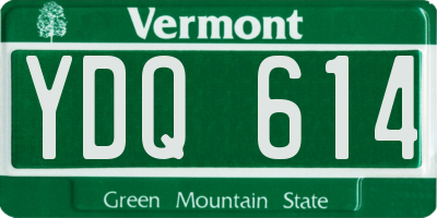 VT license plate YDQ614