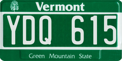 VT license plate YDQ615