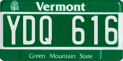 VT license plate YDQ616