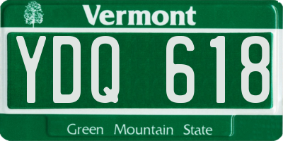 VT license plate YDQ618