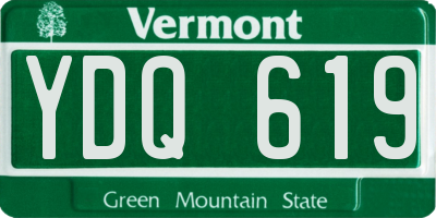 VT license plate YDQ619