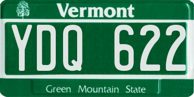 VT license plate YDQ622